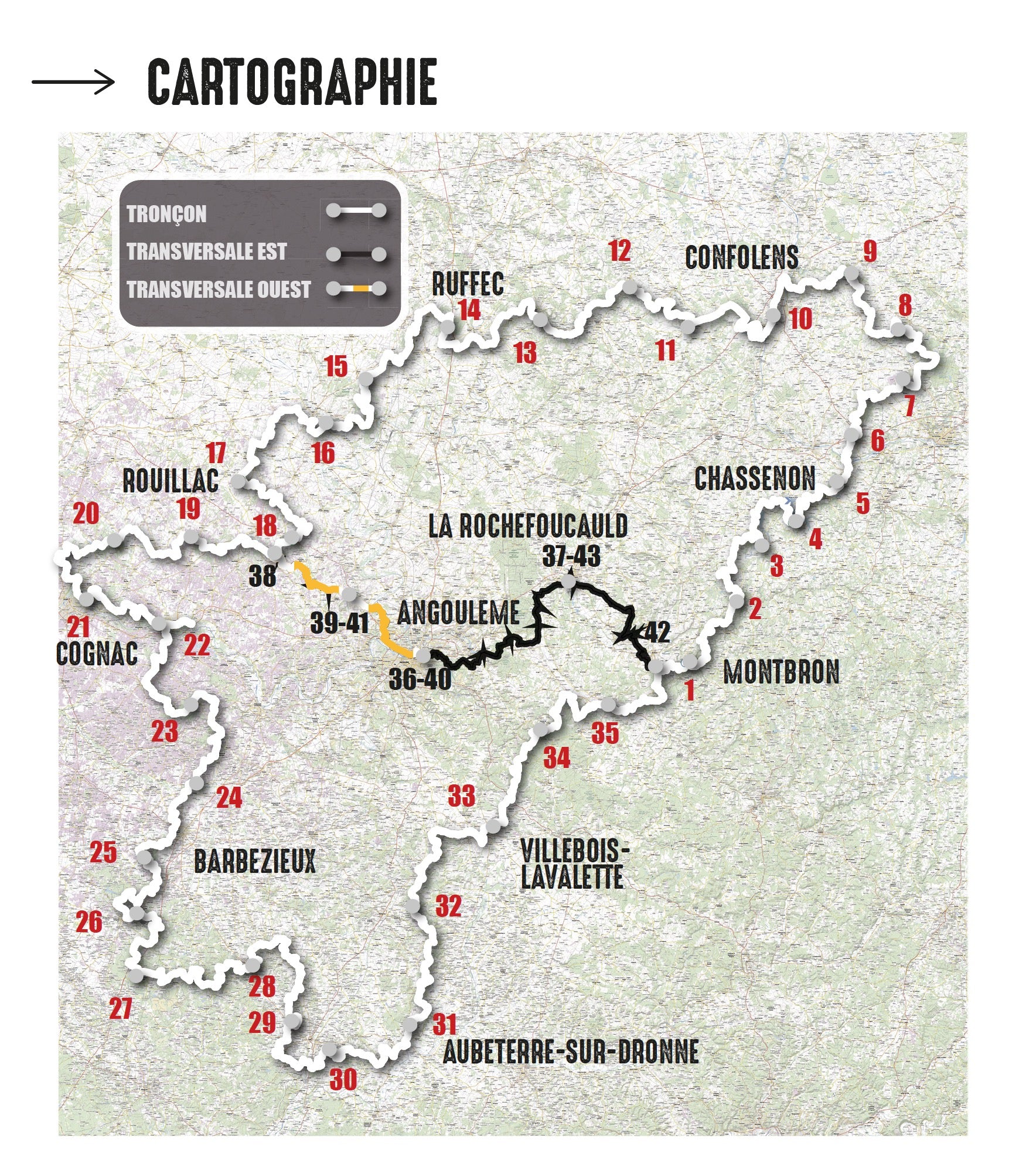 VTOPO VTT Itinérance Tour de la Charente