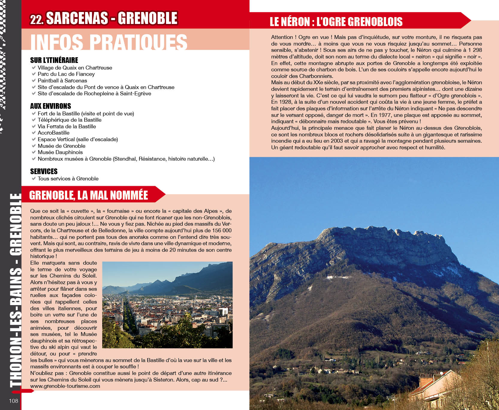 VTOPO VTT Itinérance Thonon-les-Bains - Grenoble - Les Chemins du Soleil - Tome 1