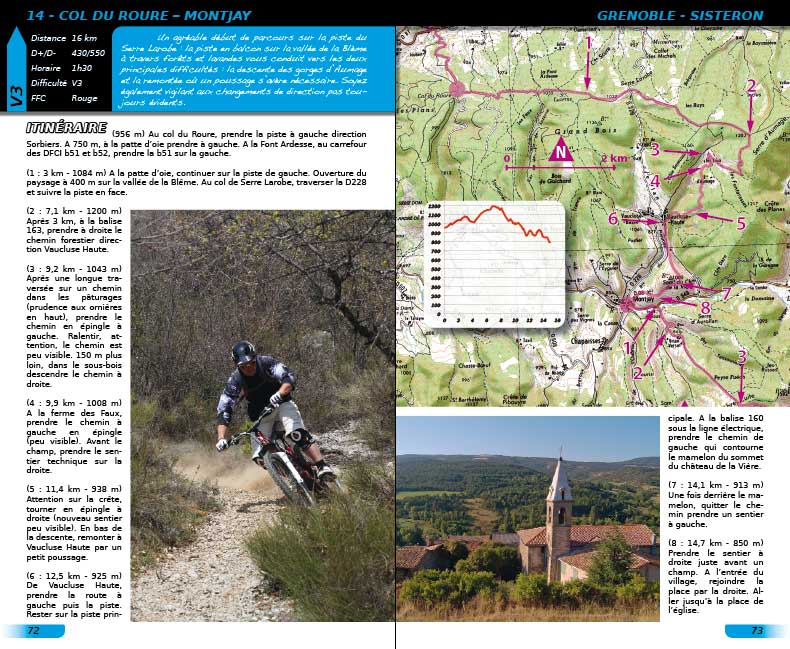 VTOPO VTT Itinérance Grenoble - Sisteron - Les Chemins du Soleil - Tome 2