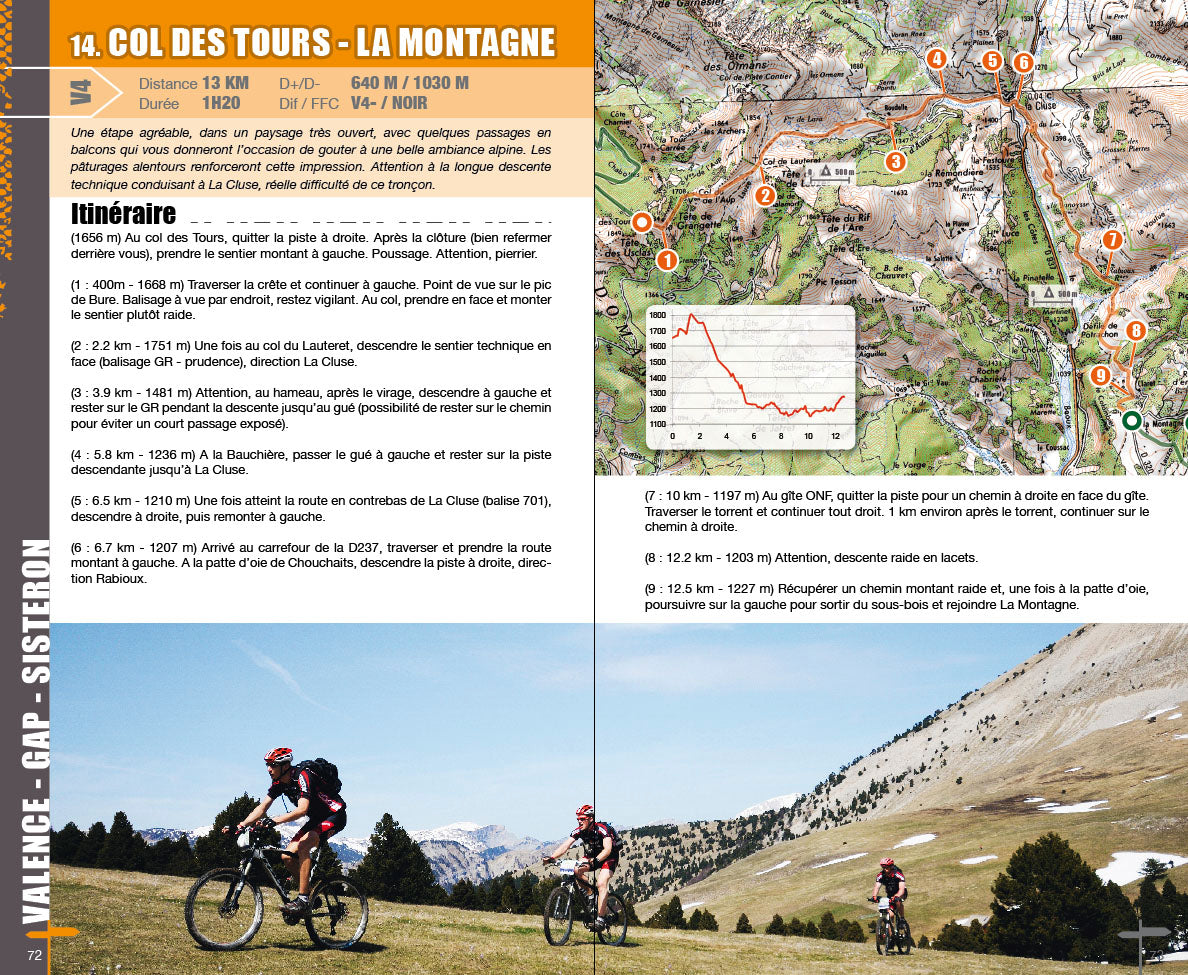 VTOPO VTT Itinérance Valence - Gap - Sisteron - Les Chemins du Soleil - Tome 4