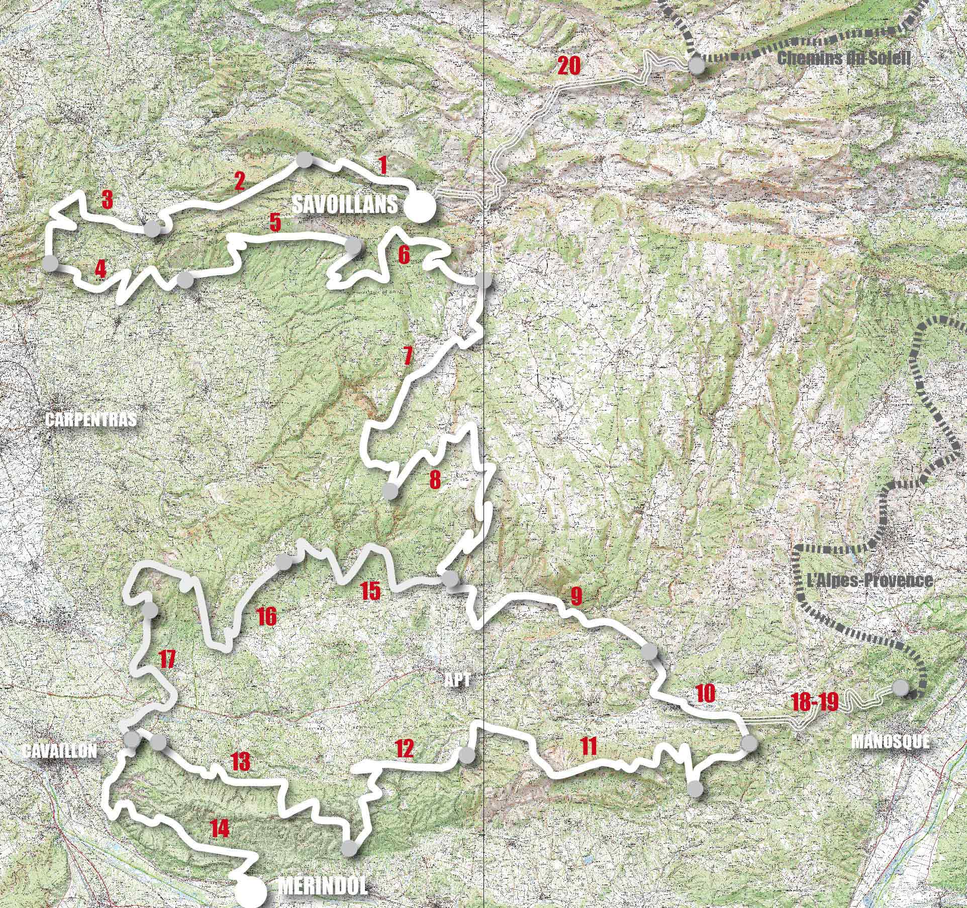 VTOPO MTB Roaming Great Crossing of Vaucluse