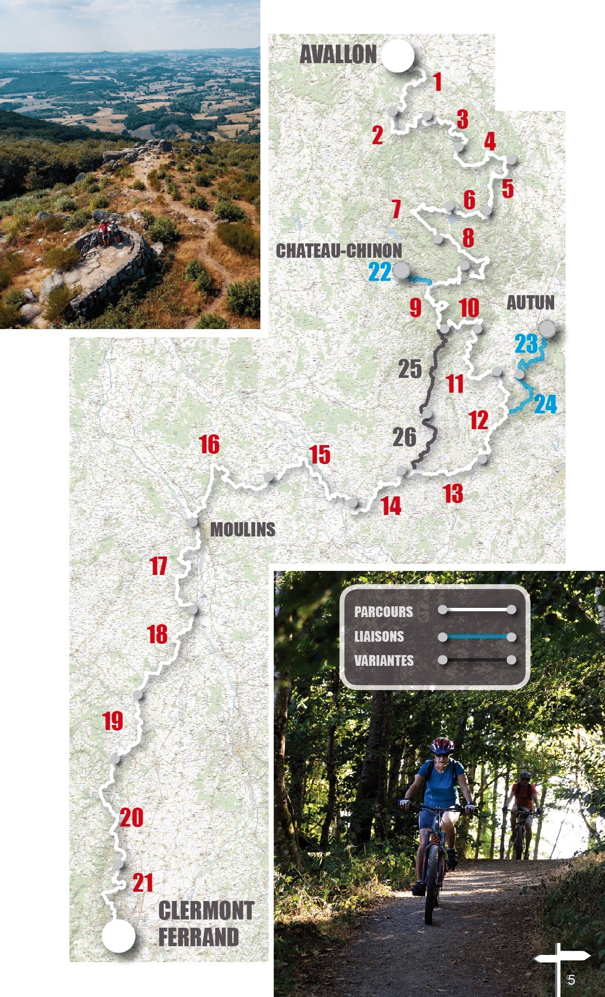 VTOPO VTT Itinérance Grande Traversée du Massif Central - Tome 1 - 2e édition