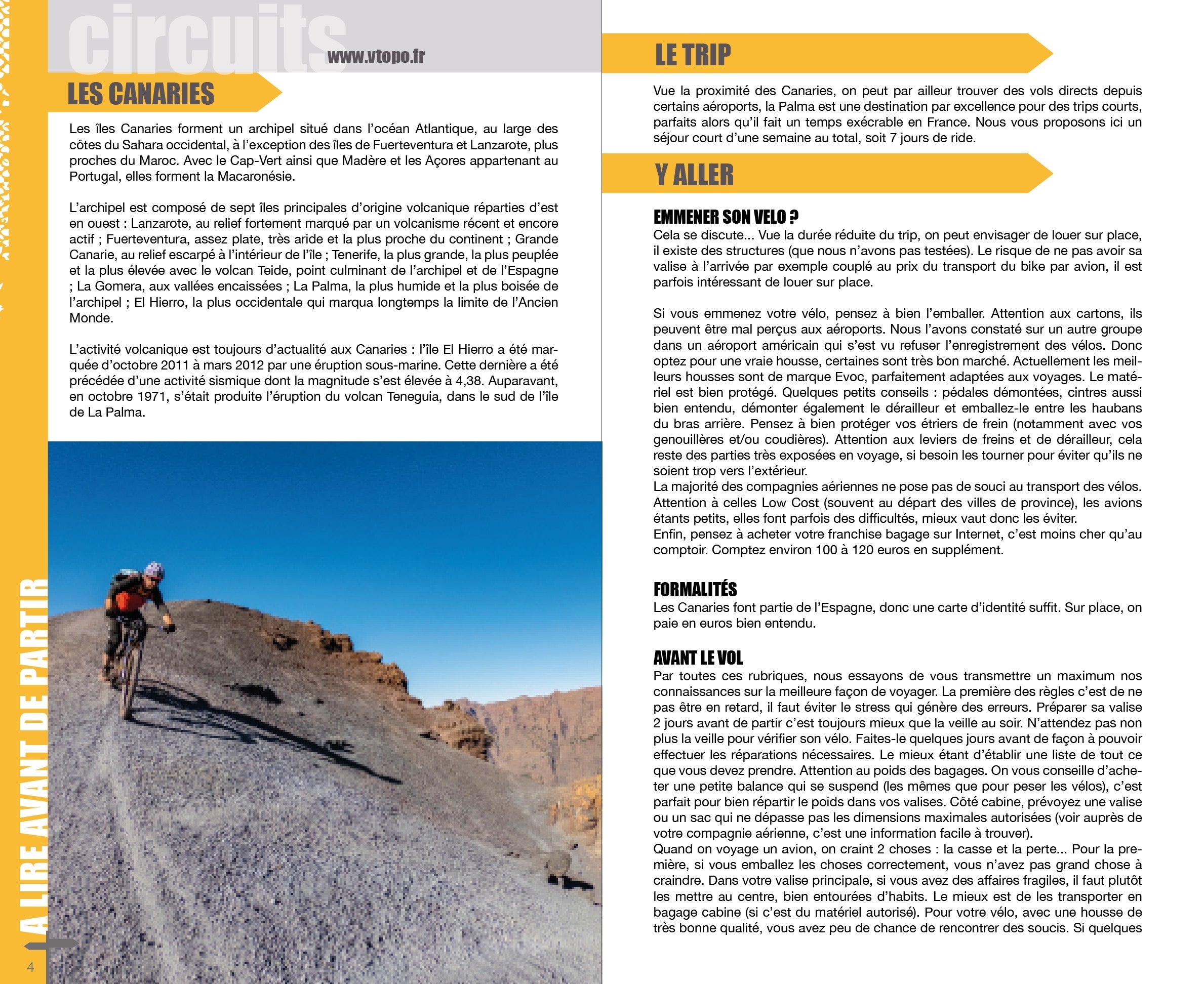 VTOPO VTT Trip La Palma Les Canaries - Livre Numérique